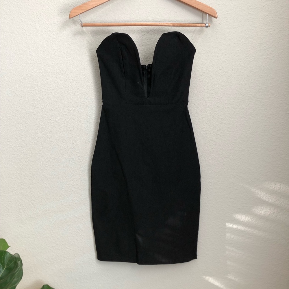 Pink Society Solemio black strapless dress small - Picture 1 of 7